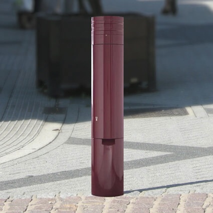 Power bollard closed